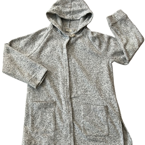 L. L. BEAN OPEN FRONT FLEECE HOODY - Picture 1 of 4